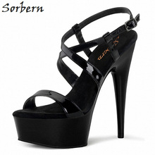 Sorbern Small Heels Sandals Personalized Designer Brand Luxury Women Shoes Summer Platform Open Toe Ankle Strap Size 8 Sandals 2024 - buy cheap