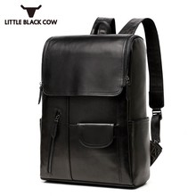 Роскошный мужской рюкзак высокого качества, рюкзаки из натуральной кожи в британском стиле, деловой рюкзак для ноутбука для мужчин, черные дорожные сумки 2024 - купить недорого