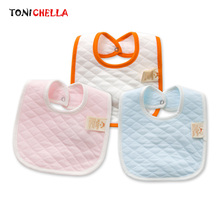 Newborn Bibs Cotton Double Layer Thicken Infant Saliva Towels Baby Boys Girls Solid Color Toddler Cute Style Burp Clothes CL5224 2024 - buy cheap