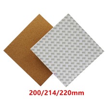 1pcs Reprap 3D Printer 200/214/220mm adhesive cork sheets with 3M For prusa i3 wanhao Heated bed with tape thermal cork plate 2024 - buy cheap