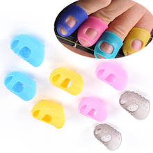 New 4pcs Silicone Fingertip Protector Fingerstall Guitar String Finger Guard Against the Press Finger Ballad Guitar Accessories 2024 - buy cheap