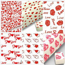 10PCS chocolate transfer paper cake shop baking mold love printing transfer paper heart-shaped LOVE Valentine's Day love 2024 - buy cheap