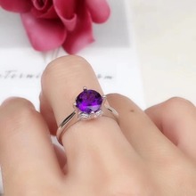 Natural and real Amethyst  Woman Ring 925 sterling silver 2024 - buy cheap