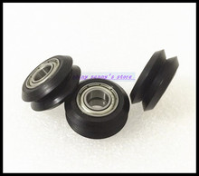 Rolamento de ranhura com polia bw25, rolamento de roda v de 5mm com abertura de impressora 3d, rolamento de roda de nylon com polia 2024 - compre barato