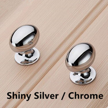 10pcs modern simple fashion furniture knob shiny silver drawer kitchen cabinet knobs pulls bright chrome dresser cupboard handle 2024 - buy cheap