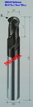 5pcs/lot  R0.5mm Radiusx 6mm diameter x 50mm long HRC45 Tungsten Solid Carbide Ball nose End Mills  2 Flutes 2024 - buy cheap