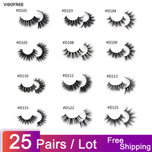 25pairs/lot Visofree Mink Eyelashes 3D Mink Lashes Thick HandMade Full Strip Lashes Cruelty Free Luxury Makeup Dramatic Lashes 2024 - buy cheap