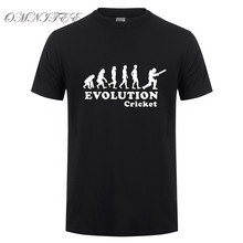 Omnitee Cricket Printed T Shirts Men Short Sleeve O-Neck Cotton Men's T-Shirt Summer Style Cricket Evolution Tee Shirt OT-497 2024 - купить недорого