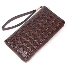 Long wallet real crocodile skin man crocodile belly leather hand man grab  man's wallet clip Europe and America 003tb 2024 - buy cheap