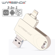 WANSENDA USB 3.0 OTG Flash Drive 128GB 64GB Dual Micro USB Pendrive For iPhone iPad Android Smart Phones PC 32GB 16GB Pen Sticks 2024 - buy cheap