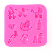 Hot Baby Shower Party Silicone Mold chocolate Fondant moulds baking DIY cake Decorating Tools Free Shipping T0476 2024 - buy cheap