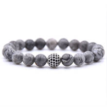 HYHONEY 8mm beads stone Bracelets for women Micro Pave CZ 10mm Disco Ball Charms Bracelet men jewelry bileklik 2024 - buy cheap
