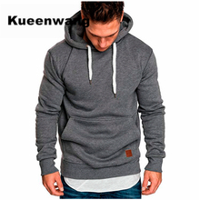 Kueenwang winter clothes men hoodies hooded long sleeve warm hoodie man hot sale plus size 4XL tops men wear pure 2024 - buy cheap