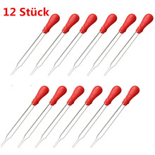 12Pcs/Set Clear Glass Pipette Pipet Dropper With Red Rubber Cap For Dispensing Liquids Medicine Dropper School Lab Supplies 2024 - buy cheap