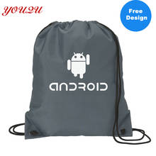 customize 210D polyester simple drawstring shopping bag 2024 - buy cheap