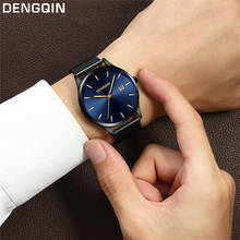 Мужские деловые часы с датой, модные классические золотые кварцевые наручные часы из нержавеющей стали, 2019 2024 - купить недорого