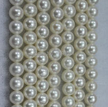 Natural Freshwater Pearl Bead Strands,AAA Ivory White Round Loose Pearl Beads Jewelry - 7-7.5MM Good Luster - Free Shipping 2024 - buy cheap