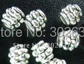 FREE SHIPPING 1200 Tibetan silver beaded barrel spacer beads A279 2024 - buy cheap