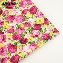 Booksew-tejido de popelina 100% algodón para el hogar, tejido acolchado con diseño de rosa para ropa de niñas, camisa de vestir, Patchwork CM 2024 - compra barato