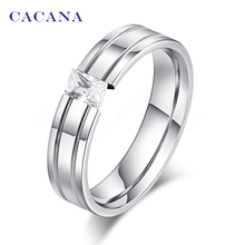 Женские кольца из нержавеющей стали CACANA, персонализированные модные украшения на заказ, NO.R173 2024 - купить недорого