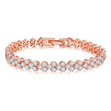 Ociki Rose Gold Color Silver Color Crystal Cubic Zirconia Bracelet Bangle for Girls Women Gift Drop Shipping Fashion Jewelry 2024 - buy cheap