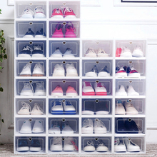 Caixa transparente com gavetas para sapatos, caixa empilhável de plástico com 6 espessas para armazenamento, organizador e armazenamento de sapatos 2024 - compre barato