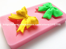 New! Free Shipping Bowknots Shaped Silicone Mold Cake Decoration Fondant Cake 3D Food Grade Silicone Mould 157 2024 - buy cheap
