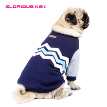 Толстовка с капюшоном для маленьких и средних собак KEK, осенне-зимняя Одежда для питомцев, модный волнистый дизайн, толстовка для собак, S-5XL 2024 - купить недорого
