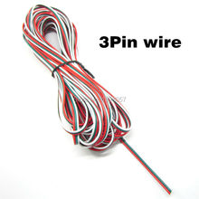 Cable aislado de PVC de 20M y 3 pines, Cable eléctrico de cobre estañado de 22AWG para conexión de tira LED 2024 - compra barato