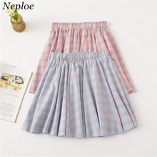 High Waist Plaid Women Skirts 2020 Korean New Fashion A-line Vintage Skirt Woman Preppy Style Spring Summer Skirts 65282 2024 - buy cheap