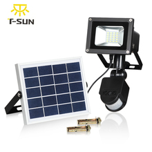 T-SUNRISE Solar Flood Light 10W Outdoor Lighting Solar Floodlight Motion Sensor Waterproof IP65 Solar Spotlights Garden Lamp 2024 - buy cheap