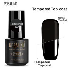 ROSALIND 7ML Base&Top Gel Nail Polish Semi Permanent Tempered Top Rein Force Gel Rubber For Gel Varnishes Manicure Nail Art 2024 - buy cheap