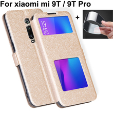 Janela da frente Para casos xiaomi Caso mi mi 9 T 9 TPro 9 T Pro volta Capa De Couro PU shell Para xiaomi mi 9 T 9 T Pro 6.39 "do Caso Da Aleta 2024 - compre barato