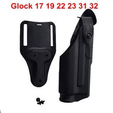 Funda de cinturón táctico para pistola de mano derecha, linterna de rodamiento, Glock 17 19 22 23 31 32, equipo de caza Airsoft 2024 - compra barato