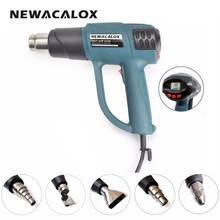 NEWACALOX 2000W 220V EU LCD Industrial Heat Gun Shrink Wrapping Hot Air Gun Nozzles Smart Control Thermoregulator Power Tool 2024 - buy cheap