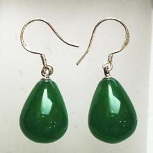 wholesale water drop 12*16mm beautiful green jades earring 2024 - buy cheap