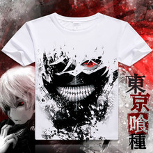 Tokyo ghoul футболка Новая летняя аниме Кен канеки Косплей Мягкие Дышащие Модные мужские и женские футболки 2024 - купить недорого