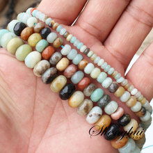Mini.order is $7!2x4mm,4x6mm,5x8mm Faceted Natural Multicolor Amazonite stone Rondelle Abacus DIY Loose Beads 15" 2024 - buy cheap