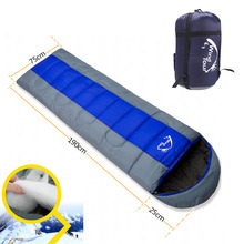 Saco de dormir vento turismo acampamento envelope saco de dormir adulto inverno saco de dormir viagem ao ar livre à prova dwaterproof água dormir cama 2024 - compre barato