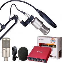 Акция, Takstar PC-K200, конденсаторный микрофон со значком, мобильная U-Звуковая карта для интернет-караоке, профессиональная запись 2024 - купить недорого