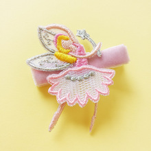 Boutique 10pcs Fashion Cute Embroidery Tiaras Hairpins Solid Kawaii Pink Fairy Hair Clips Hair Accessories Princess Headwear 2024 - buy cheap