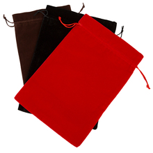 1pcs Big Velvet Drawstring Pouch Bags 20x30cm(8"x12") Jewelry Wedding Holiday New Year Christmas Party Makeup Gift Bag Black Red 2024 - buy cheap