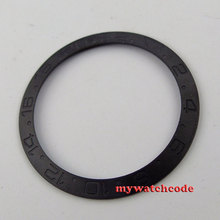 brushed black ceramic bezel insert for 40mm GMT watch made by parnis factory B18 2024 - buy cheap
