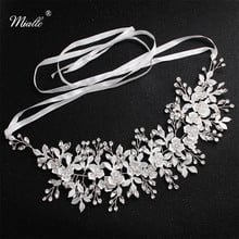 Miallo Fashion White Flowers Crystal Handmade Headband Wedding Hair Jewelry Accessories Headpieces Princess Tiaras and Crown 2024 - buy cheap