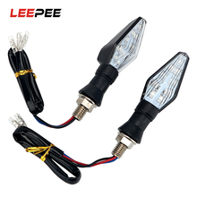 LEEPEE 1 Pair LED Turn Signal Lamp Blue & Amber Blinker Light Motorcycle Flasher 12 Led Motorbike Indicator Light Dual Color 2024 - buy cheap