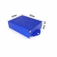 Caja de aluminio para instrumentos electrónicos, carcasa de PCB para proyectos de bricolaje, azul, 25,5 64x80mm, nuevo 2024 - compra barato