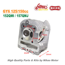TZ-30 WY 150cc 58mm/61mm Cylinder Head Assy GY6 Parts Chinese Scooter Motorcycle 152QMI 157QMJ Engine Spare Nihao Motor 2024 - buy cheap
