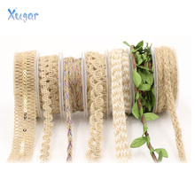 Xugar 2M/roll Flower Wrapping Packaging Gift Ribbon For Hair Bow DIY Florist Bouquet Hemp Ribbon Gift Boxes Packaging Decoration 2024 - buy cheap