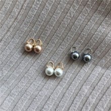 WTLTC Baroque Big Simulated Pearls Hoop Earrings for Women Modern Party Wedding Hoops Earrings French Brides Huggie Earrings 2024 - buy cheap