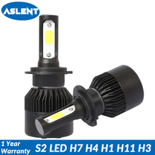 ASLENT-bombillas LED para coche, faros antiniebla de 72w, 8400lm, 9005 K, 12v, H7, H4, H11, H1, H3, 9006, 9012, 9003, 6500, HB1, HB2, HB3, HB4, 2 uds. 2024 - compra barato